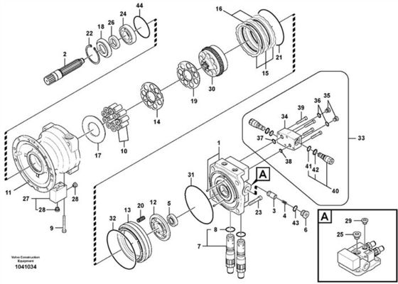 VOE14601385 14601385 Sealing Kit Untuk EC300D VOE Excavator Swing Motor