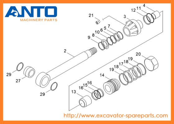 31Y1-10160 HCE Seal Kit Hyundai Excavator Oil Cylinder Parts Untuk R250LC-7 R250LC-3