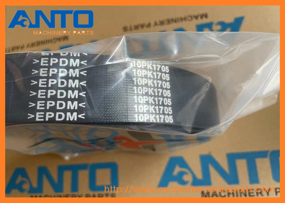 21620133 10PK1705 V-Ribbed Belt Excavator Spare Parts Untuk EC300D ECR305C