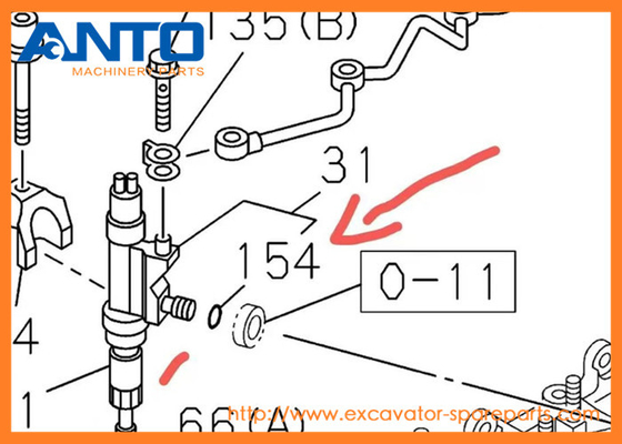 0-95690111-0 9-09561111-0 Gasket HITACHI Excavator Spare Parts Untuk ZX350H-3 ZX400W-3