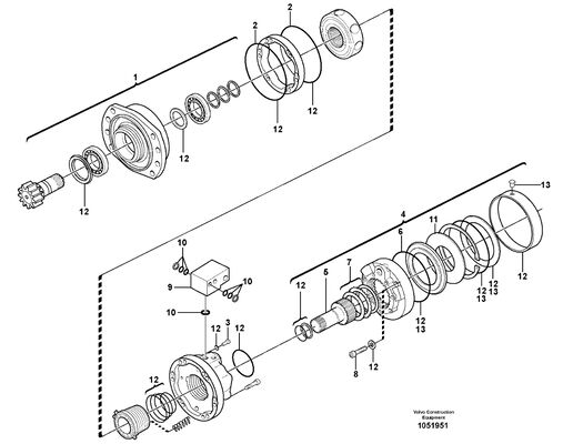 VOE990849 O-Ring Excavator Spare Parts Untuk VOE EC235C EC240B EC240C EC250D EC250E