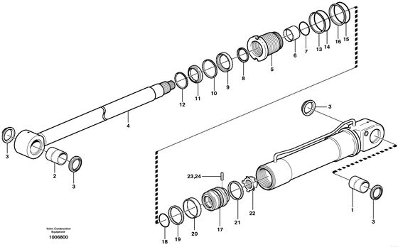 VOE990596 O-Ring Excavator Spare Parts Untuk VOE EC160B EC160C EC160D EC160E EC170D