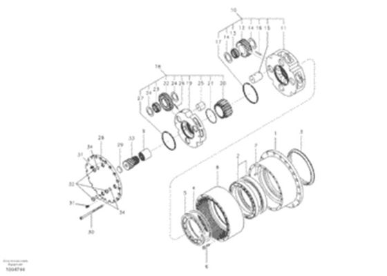 SA711730290 Gear Box Sun Gear Sekunder Untuk Vo-lvo Excavator EC210