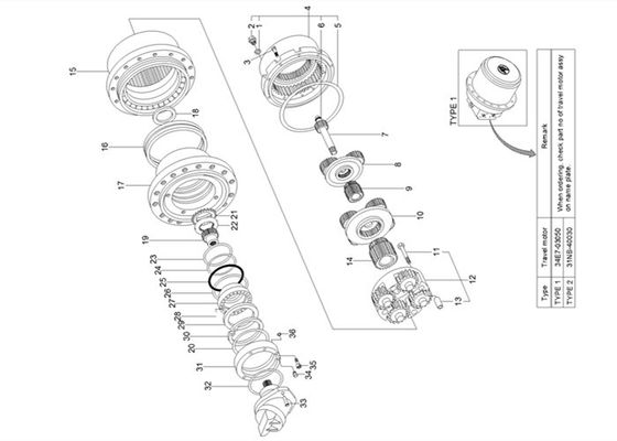 Sun Gear ZTAJ-00009 Travel Gearbox Untuk Hyundai Excavator R480LC9