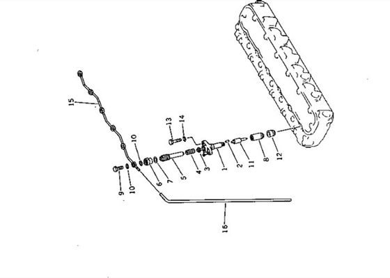 6136-71-5310 Pipa Tumpahan Nozzle Bahan Bakar Untuk Mesin Komatsu S6D105