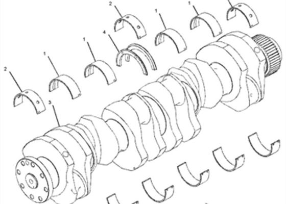 C12 345B 349D 1280383 Crankshaft Bantalan Utama