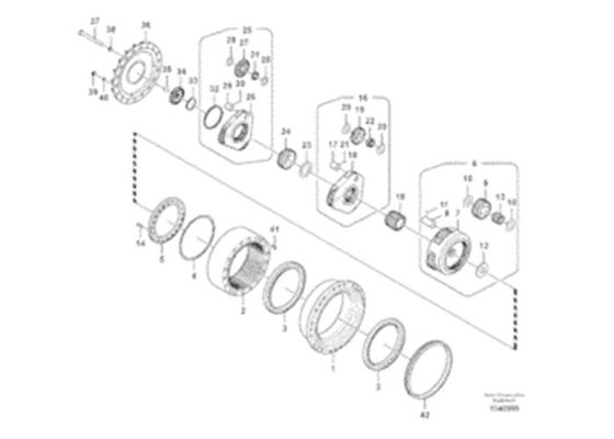 VOE14599932 14599932 Gear Travel Gearbox Untuk VOE Excavator EC300D