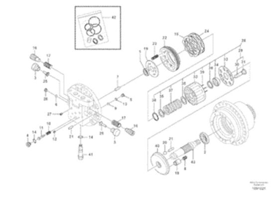 Shaft VOE14719531 14719531 Travel Gearbox Untuk VOE Excavator EC220D